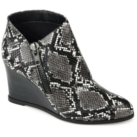 Budget 🎉 Journee Collection 👩 Womens Tru Comfort Foam Glam Wedge Bootie Brown ⭐ - Image 12