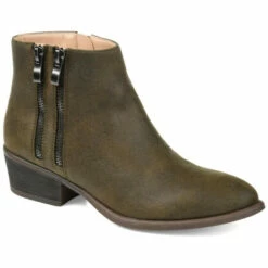 Deals ✨ Journee Collection 👩 Womens Jayda Bootie Olive 🎉