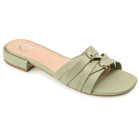 Discount 💯 Journee Collection 👩 Womens Avrry 🩴 Sandal Green 👍 - Image 9