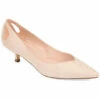 Best Sale 💯 Journee Collection 👩 Women's Goldie Kitten Heel Nude 🧨