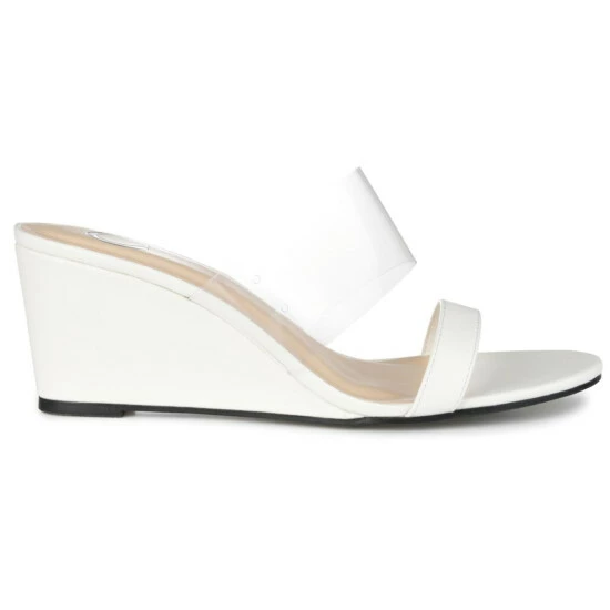 New 💯 Journee Collection 👩 Women's Angelina Wedge Beige 🛒 - Image 3