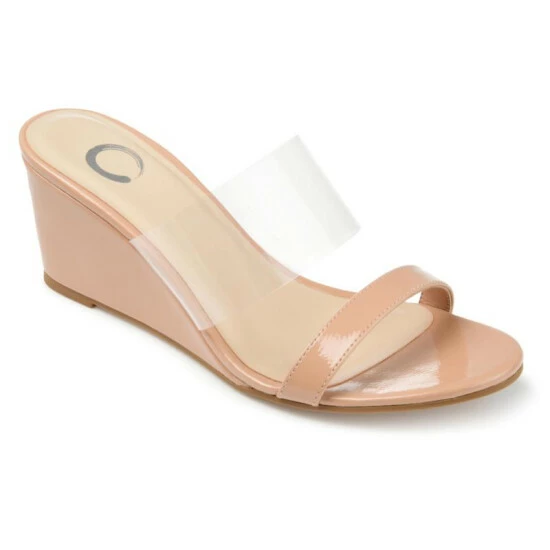 New 💯 Journee Collection 👩 Women's Angelina Wedge Beige 🛒 - Image 8