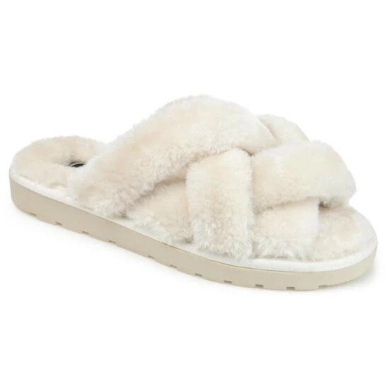 Top 10 🎁 Journee Collection 👩 Women's Faux Fur Quiet Slipper Ivory 🔥