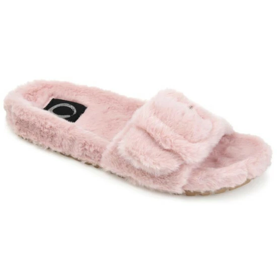 Outlet โ Journee Collection ๐ฉ Women's Faux Fur Shadow Slipper Brown โ๏ธ - Image 9