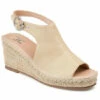 Buy 🌟 Journee Collection 👩 Women's Crew Wedge 🩴 Sandal Taupe ❤️