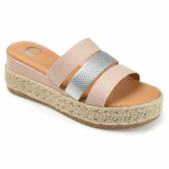 New ⌛ Journee Collection 👩 Women's Comfort Foam Whitty 🩴 Sandal White White 🌟