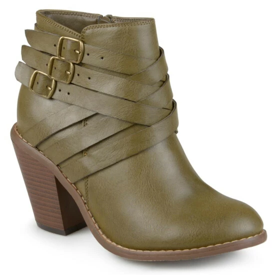 Coupon โค๏ธ Journee Collection ๐ฉ Womens Strap Bootie Olive ๐