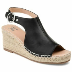Brand new 🧨 Journee Collection 👩 Womens Wide Width Crew Wedge 🩴 Sandal Taupe 💯